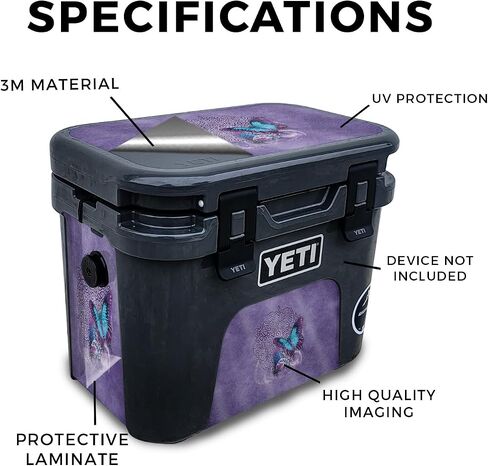 Carbon Fiber Skin Compatible with Yeti Roadie 15 Hard Cooler - Space Cloud - Premium 3M Vinyl Protective Wrap Decal Cover - Easy to Apply | Crafted in The USA by MightySkins in Kuwait