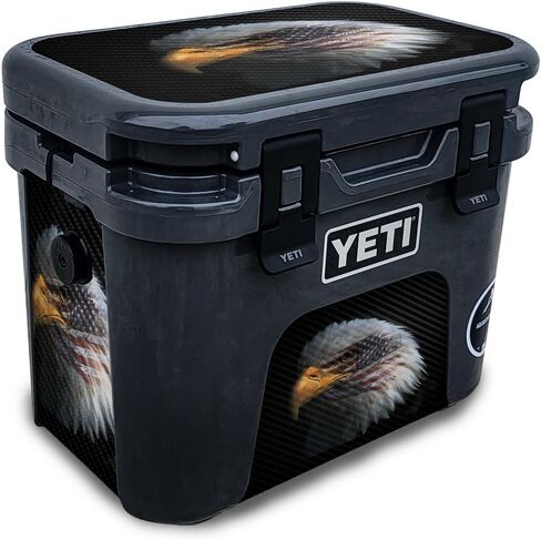 Carbon Fiber Skin Compatible with Yeti Roadie 15 Hard Cooler - Space Cloud - Premium 3M Vinyl Protective Wrap Decal Cover - Easy to Apply | Crafted in The USA by MightySkins in Kuwait
