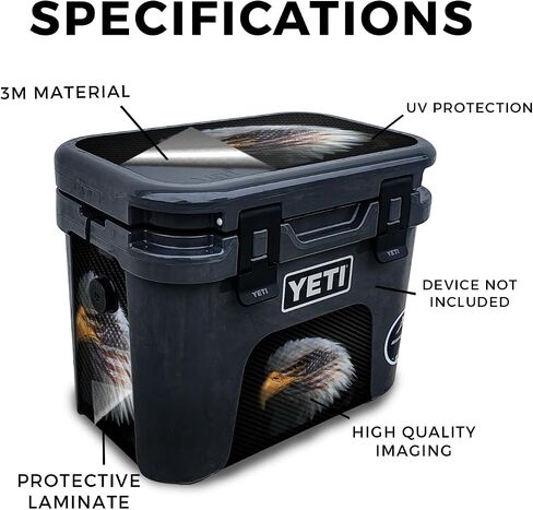 Carbon Fiber Skin Compatible with Yeti Roadie 15 Hard Cooler - Space Cloud - Premium 3M Vinyl Protective Wrap Decal Cover - Easy to Apply | Crafted in The USA by MightySkins in Kuwait