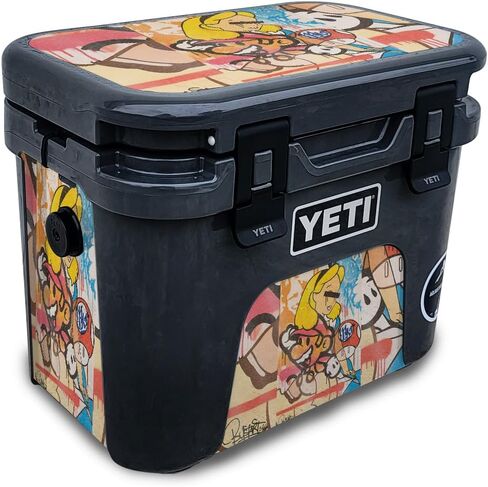 Carbon Fiber Skin Compatible with Yeti Roadie 15 Hard Cooler - Space Cloud - Premium 3M Vinyl Protective Wrap Decal Cover - Easy to Apply | Crafted in The USA by MightySkins in Kuwait