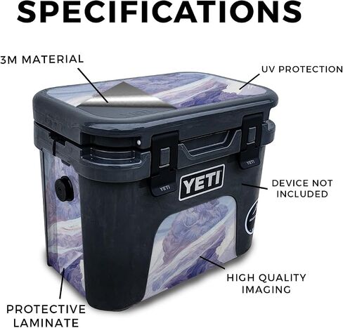 Skin Compatible with Yeti Roadie 15 Hard Cooler - Sakura Purple - Premium 3M Vinyl Protective Wrap Decal Cover - Easy to Apply | Crafted in The USA by MightySkins in Kuwait