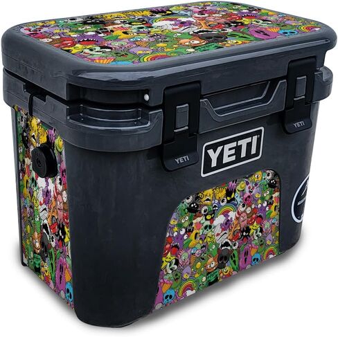 Skin Compatible with Yeti Roadie 15 Hard Cooler - Mono Hip Hop - Premium 3M Vinyl Protective Wrap Decal Cover - Easy to Apply | Crafted in The USA by MightySkins in Saudi Arabia