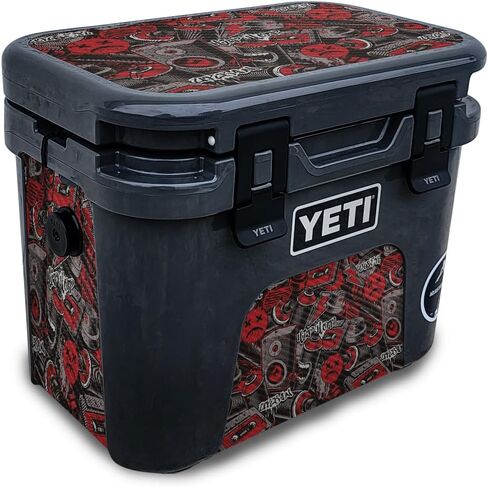 Skin Compatible with Yeti Roadie 15 Hard Cooler - Mono Hip Hop - Premium 3M Vinyl Protective Wrap Decal Cover - Easy to Apply | Crafted in The USA by MightySkins in Saudi Arabia