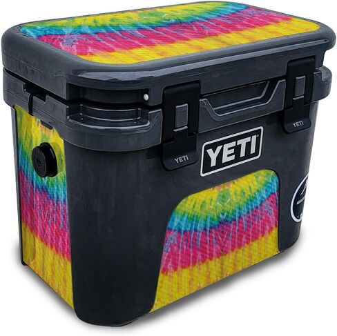Glossy Glitter Skin Compatible with Yeti Roadie 15 Hard Cooler - Vintage American - Premium 3M Vinyl Protective Wrap Decal Cover - Easy to Apply | Crafted in The USA by MightySkins in Saudi Arabia