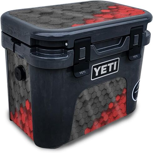 Glossy Glitter Skin Compatible with Yeti Roadie 15 Hard Cooler - Vintage American - Premium 3M Vinyl Protective Wrap Decal Cover - Easy to Apply | Crafted in The USA by MightySkins in Saudi Arabia