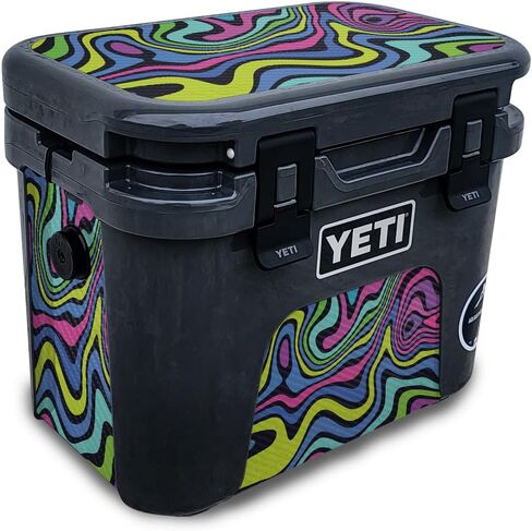 Skin Compatible with Yeti Roadie 15 Hard Cooler - Fluorescent - Premium 3M Vinyl Protective Wrap Decal Cover - Easy to Apply | Crafted in The USA by MightySkins in Saudi Arabia