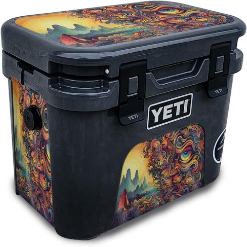 Skin Compatible with Yeti Roadie 15 Hard Cooler - Fluorescent - Premium 3M Vinyl Protective Wrap Decal Cover - Easy to Apply | Crafted in The USA by MightySkins in Saudi Arabia
