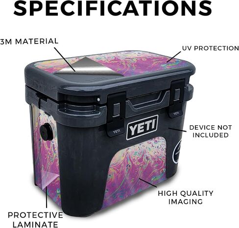 Skin Compatible with Yeti Roadie 15 Hard Cooler - Fluorescent - Premium 3M Vinyl Protective Wrap Decal Cover - Easy to Apply | Crafted in The USA by MightySkins in Saudi Arabia
