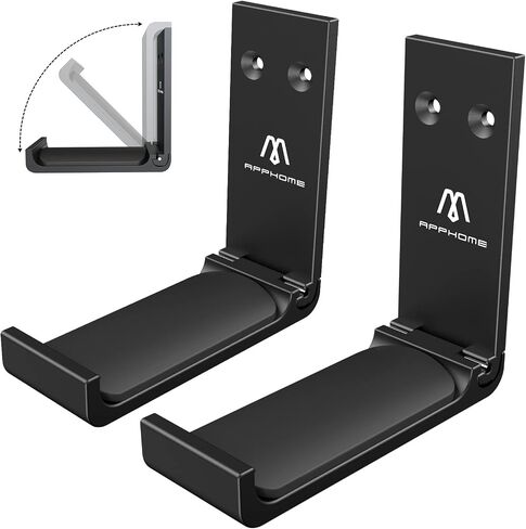(2 Pack) Headphone Stand Hanger Wall Mount Foldable Headphone Hook, Save Space Durable Aluminum Headset Stand Holder for Universal Gaming Headset in Saudi Arabia
