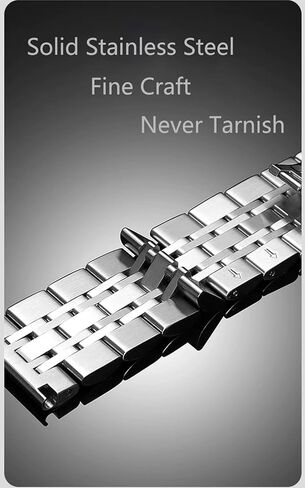 أساور من الفولاذ المقاوم للصدأ متوافقة مع ساعة سامسونج جالاكسي الترا 47 ملم (2024)، سوار معصم كلاسيكي بديل معدني بدون فجوة للرجال، فضي in Kuwait