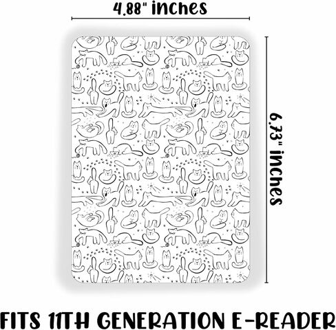 E-reader Cardstock Paper Inserts for Clear Case | 12 pk 4.88 x 6.73" inches Paper White 11th Generation 6.8" Screen Compatible Put Behind Case Colorful Floral Designs Change Out in Saudi Arabia