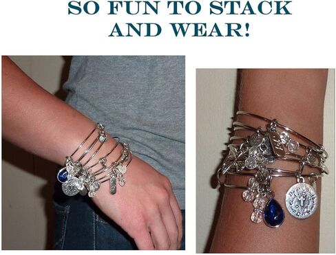 Hidden Hollow Beads Women's Stainless Steel Message Charm Expandable Wire Bangle Bracelet, Very Popular and Stylish, Arrives in a Gift Bag. (Be stronger than the storm) in Kuwait