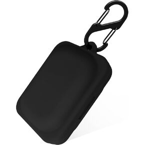 Geiomoo Silicone Case for Nothing Ear (a), Protective Cover with Carabiner (Black)