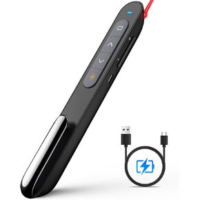 Wireless Presenter Rechargeable, NORWII N76 Presentation Remote for Powerpoint Presentation Clicker 330FT, Slide Advancer Support Volume/Hyperlink/Key-Customized …