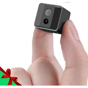 Wireless Mini Camera HD 1080P Portable Small Nanny Cam with Night Vision,Body Cam Surveillance Cameras for Home Security Indoor/Outdoor No WiFi Need No Audio