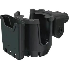 Stroller Cup Holder with Phone Holder,Bike Cup Holder,2-in-1 Cup Phone Holder for Stroller, Bike, Wheelchair, Walker, Scooter,Cup Holder for Uppababy Nuna Doona Strollers 2Pcs