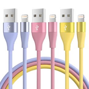 iPhone Charger [Apple MFi Certified] 3Pack 10FT Lightning Cable Fast Charging iPhone Charger Cord Compatible with iPhone 13 12 11 Pro Max XR XS X 8 7 6 Plus SE and More (Colorful)