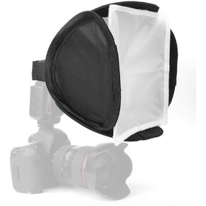 Flash Softbox, 23x23cm Folding Speedlight Softbox Diffuser Cover Universal for for Nikon for DSLR Camera