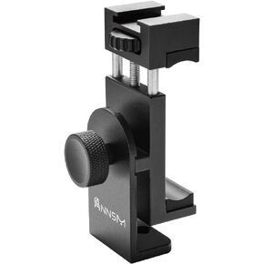 Aluminum Cellphone Smartphone Mobile Phone Clip Tripod Head Mount Adapter with Vertical/Horizontal Shooting for Tripod Monopod Slider Dolly Stabilizer and iPhone Samsung LG Andriod Phones