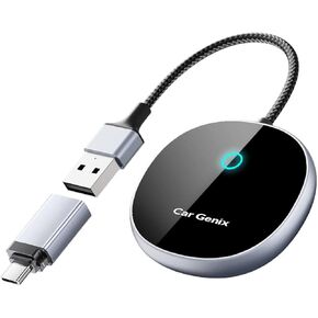 Wireless CarPlay Adapter – Fast Plug & Play Bluetooth Car Adapter, Converts Wired to Wireless CarPlay Adapter for Apple & Android, for iOS 10+, Android 10+
