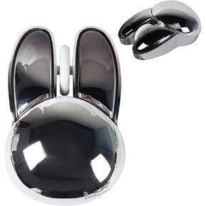 YOCUNKER Bluetooth Wireless Mouse, Cute Rabbit Shape【Blutooth+2.4G】 Portable Silent Optical Mouse with USB Nano Receiver, 1200 DPI for Laptop, MacBook, PC, Windows, Android, OS System-Dusty Rose