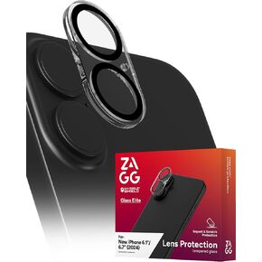ZAGG Glass Elite Anti-Glare Camera Lens Protector for iPhone 16 Plus / 16 - Anti-Reflective Glass, 5X Stronger, Smudge-Free, Eco-Friendly, Easy Installation