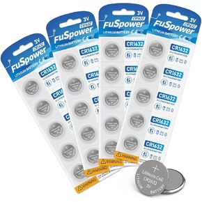 CR 1632 Lithium Battery CR1632 Battery 3V for Car Key Fob Alarm Sensors Fan Remote 10 Count (Pack of 1)