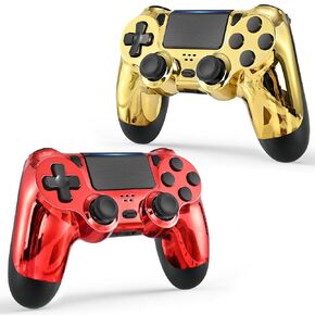 JINWAVA PS4 Controller Wireless Compatible with PS4/Slim/Pro/PC, Wireless Controller with Dual Vibration/3.5mm Audio Jack/1000mAh Battery/Multi Touch Pad