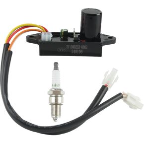 TJ113-2009-1 Generator Ignition Ignitor Module Upgraded BR7ES Spark Plug Compatible with Predator Compatible with Harbor Freight 3500 Inverter Generator