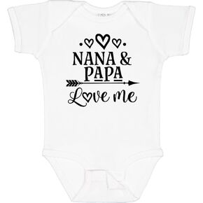 inktastic Nana Papa Love Me Grandchild Baby Bodysuit