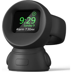 Charging Stand Compatible with Apple Watch Series 9/SE2/8/7/6/SE/5/4/3/2/1 (45mm, 44mm, 42mm, 41mm, 40mm, 38mm),Astronauts iWatch Charging Dock,Supports Nightstand Mode (Black)