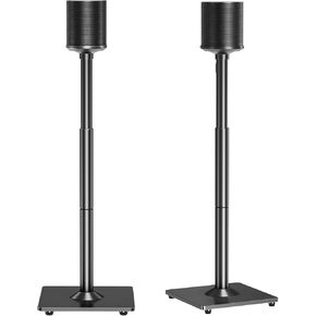 MOUNTUP Speaker Stands Pair for Sonos One,One SL,Play:1,Adjustable Height Speaker Stand,Extends 34.2" to 43.4", Rear Surround Sound,Floor Standing Speaker Holder, Up to 11LBS, Wire Management MU9134