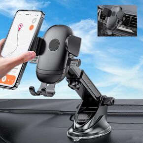 3-in-1 Phone Holders for Your car,2024 Upgrade Universal car Phone Holder, Universal car Phone Mount for Dashboard Air Vent Windshield.Compatible with All iPhones and Other Cell Phone（Black