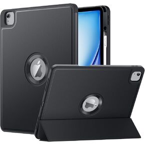 MoKo for iPad Air 13 Inch M2 Case 2024/ iPad Pro 12.9 Case (6th/5th Gen 2022/2021) with Pen Holder, Smart Protective Cover for iPad Air 13 inch with Back Trifold Stand, Auto Wake/Sleep, Navy Blue