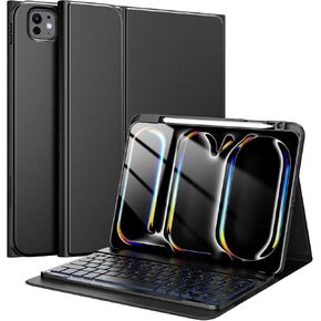 TiMOVO Keyboard Case with Pen Slot for iPad Pro 11 Inch M4 (2024), iPad Pro 11 inch Keyboard Case with Backlight, Magnetic Detachable Keyboard for iPad Pro 11 Inch (A2837/A3006), Space Gray