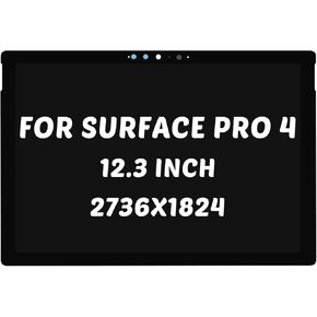 Replacement for Microsoft Surface Pro 4 1724 LCD Screen for Surface Pro 4 Display M1010537-003 Digitizer 2736x1824 12.3 inch LED Screen Digitizer Assembly with LCD Flex Conversion in Kuwait