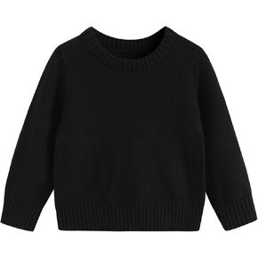 YOUNGER STAR Toddler Baby Girls Boys Knit Sweater Pullover Long Sleeve Sweatshirt Fall Winter Clothes