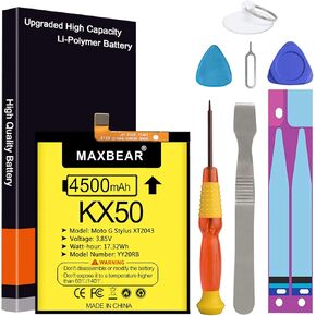 MAXBEAR Moto G Stylus Battery, (Upgraded) 4500mAh Li-Polymer Replacement Battery for Motorola Moto G Stylus 2020 (KX50) Moto G Pro,Moto G8 Stylus,XT2043-4,XT2043-8 with Repair Tool Kit