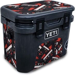 Glossy Glitter Skin Compatible with Yeti Roadie 15 Hard Cooler - Mixtape - Premium 3M Vinyl Protective Wrap Decal Cover - Easy to Apply | Crafted in The USA by MightySkins