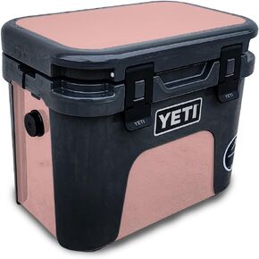 Carbon Fiber Skin Compatible with Yeti Roadie 15 Hard Cooler - Solid Orange - Premium 3M Vinyl Protective Wrap Decal Cover - Easy to Apply | Crafted in The USA by MightySkins