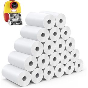 Kids Instant Camera Refill Print Paper, 20 Rolls Photo Printer Thermal Paper, Instant Print Camera Refill Paper, Camera for Kids Paper Refill Compatible with Most Kids Instant Camera (2.25×1.18in)
