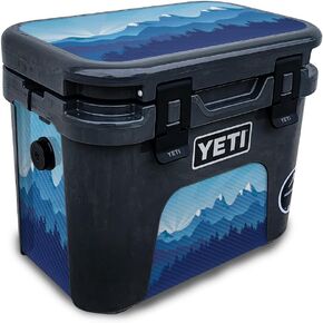 Carbon Fiber Skin Compatible with Yeti Roadie 15 Hard Cooler - Mermaid Scales - Premium 3M Vinyl Protective Wrap Decal Cover - Easy to Apply | Crafted in The USA by MightySkins