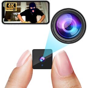 4K Wireless WiFi Camera,1800mAh Battery,Upgrade 4K Outdoor Wireless WiFi Nanny Cam Home Security Camera Tiny Office Secret Surveillance Cams with Video Recording AI Human Detection Auto Night Vision