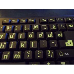 Vietnamese Keyboard Stickers with Fluorescent Inlays. Large Symbols Will Not Wear, Smudge or Fade. Vietnamese Conversion for All Laptop and Desktop Keyboards Also Free Pocket Magnifier.