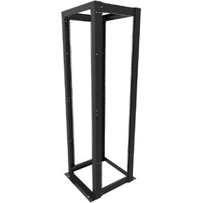 NavePoint 45U 23-inch Width 4-Post Frame Rack - Open Frame Rack with Cage Nut for 19 Inch Equipments, Server Rack 881lbs Weight Capacity, Floor Mount, RU Markings