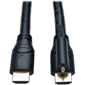 Tripp Lite High Speed HDMI Cable with Ethernet and Locking Connector, Ultra HD 4K x 2K, 24AWG (M/M), 10-ft. (P569-010-LOCK)