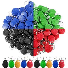 100pcs 125KHz RFID Key Fob Access Control Card, ABS Electric Lock Token Tags, EM4100 Card, ISO14443A Compliant, Read Only, Can Not Write