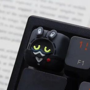 ULTRAEUIQP Artisan Keycaps - Bangboo Series Keycap Custom Keycaps Resin Handmade ZZZ Keycaps 1U Keycaps for Escape Mechanical Keyboard Keycaps (Sharkboo-Keycap, Cheery Profile)