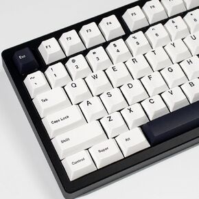Gliging 135 Keys PBT Keycaps Cherry Profile DYE-Sub White Green Theme Minimalist Style Suitable for Mechanical Keyboard…