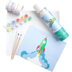 Pink Picasso Kits Paint by Number for Kids Ages 5-12 | DIY 8x10 Beginners Kids Paint Set Color by Numbers Canvas Painting Kits | As Seen On Shark Tank & Oprah's Favorite Thing (Olivia Owl)
